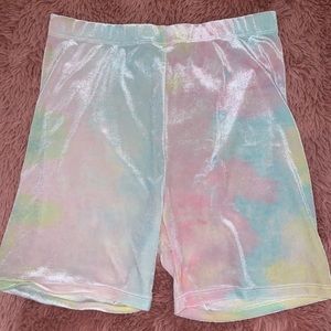 Pastel Tie Dye Velvet Shorts